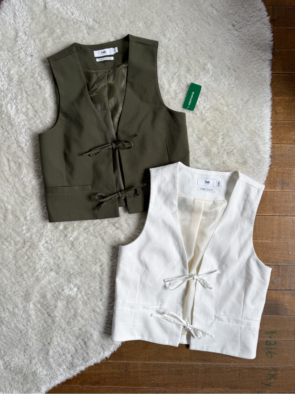 Twik tie vest tops